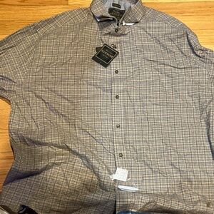 Jos. A. Bank Casual Button Down Shirt in Brown Check